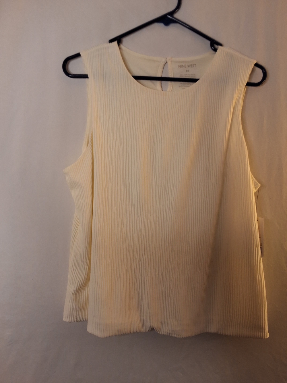 Nine West Ivory Pleated Sleeveless Camisole